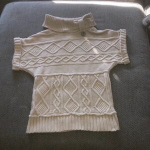 Used Beige Ninewest M Turtleneck Sweater Top